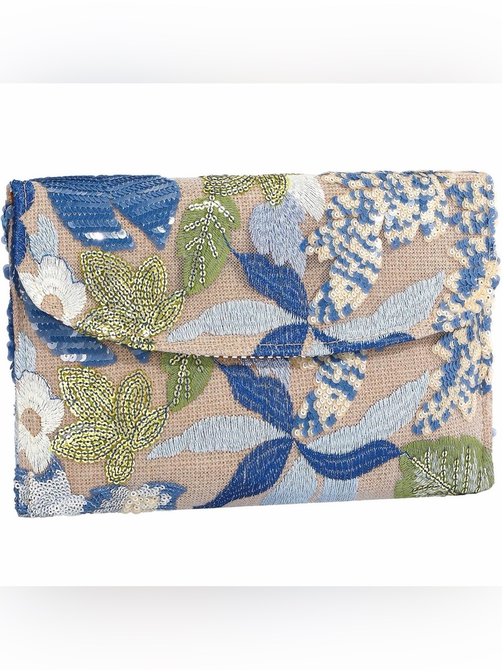Floral Beaded Clutch Embroidery Sequin Beaded Purse Small Evening Clutch